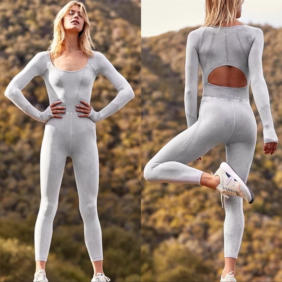FP Movement by Free People Pants - NEW Free People Good Karma Long Sleeve Onesie Jumpsuit